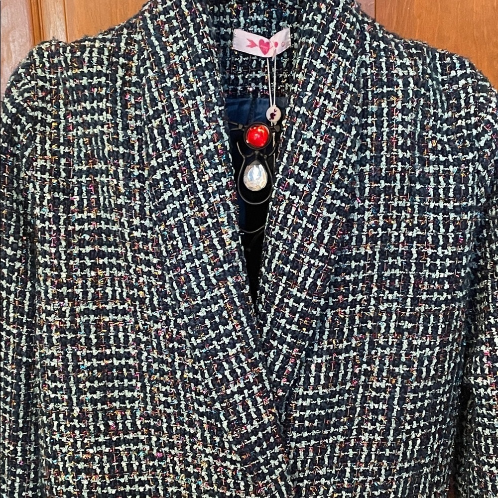 🔥🔥🔥BOGOHO 🔥🔥🔥Women's Tweed Double-Breasted Sparkling Jacket—Large - Picture 5 of 16
